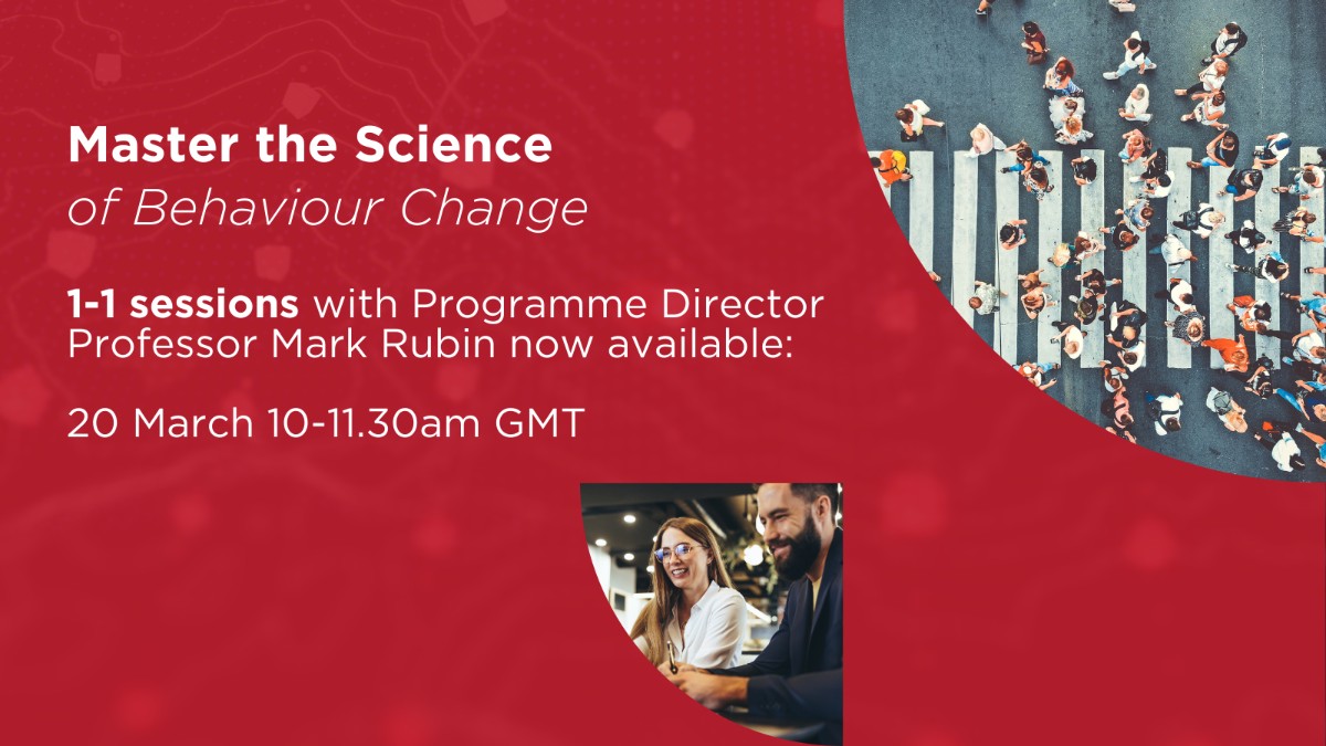 💻 Interested in studying @durhampsych hybrid, part-time Executive MSc in Behavioural Science? 🖱️ Book a 1-1 call with Programme Director Prof Mark Rubin @rubinpsyc to ask any questions. 📅 Slots available Wed 20 March 10-11.30am. Sign up 👉 brnw.ch/21wHYyy