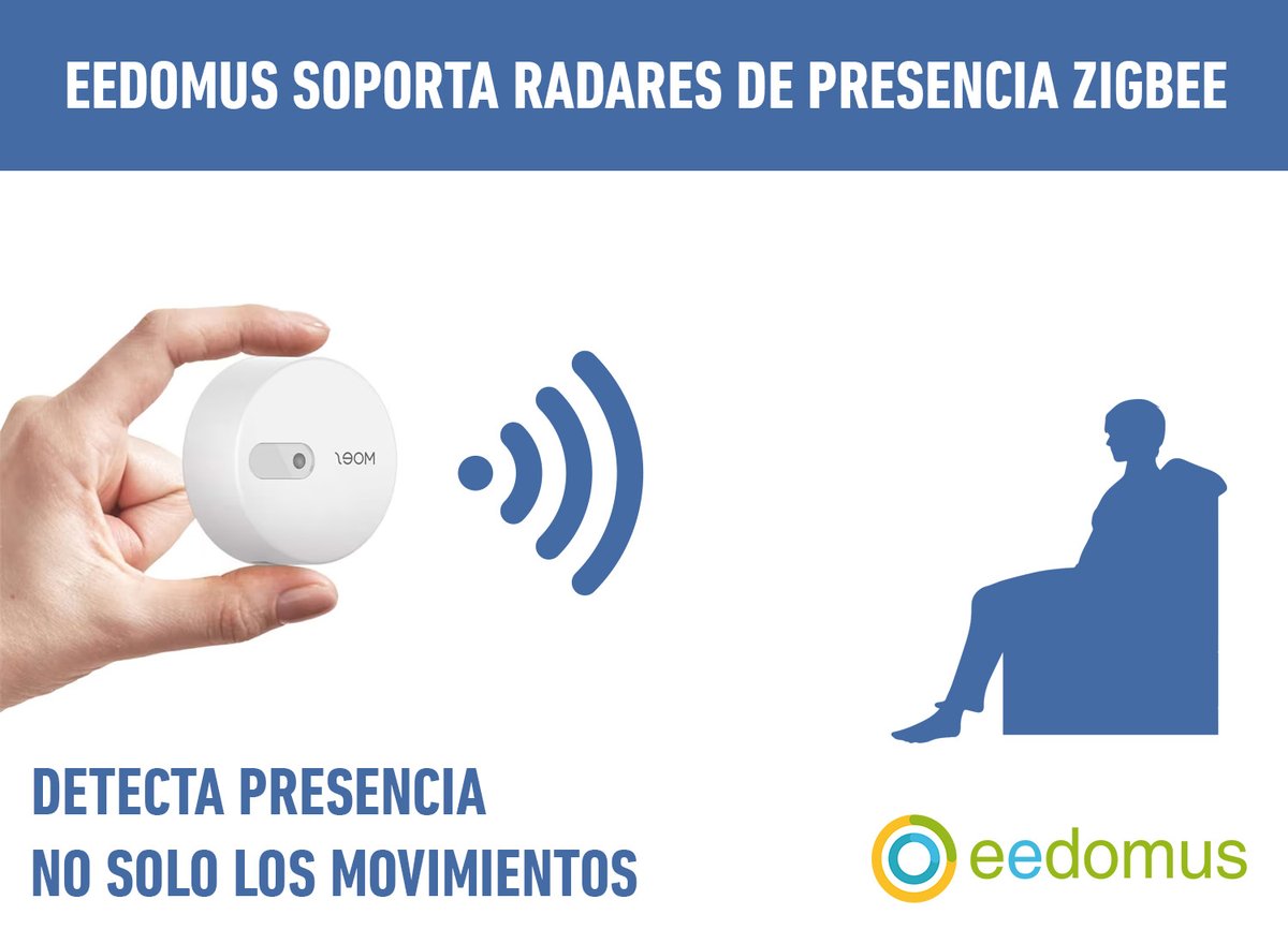 ¡Detectar presencias y no solo movimientos es posible con los radares de presencia eedomus y #zigbee!

eedom.us/novedades
#domotica #seguridad