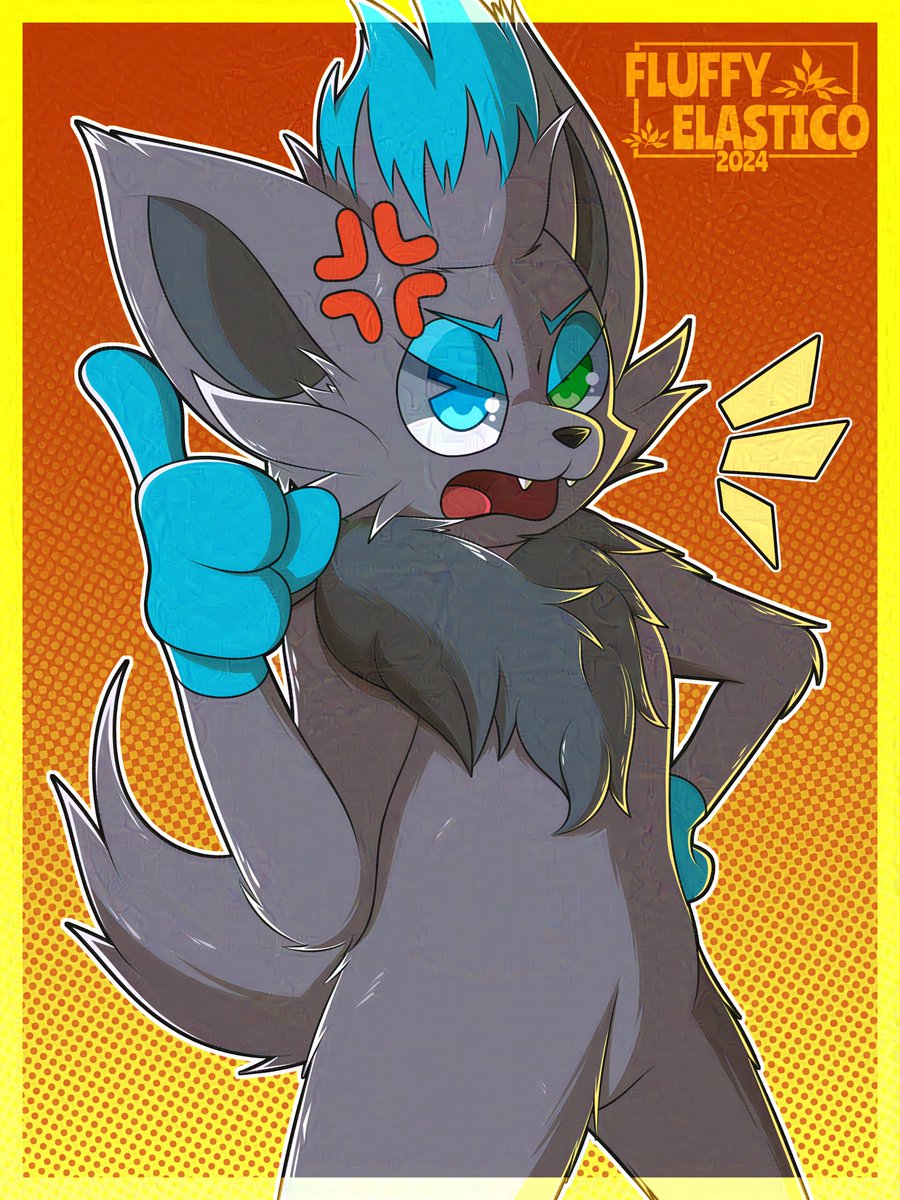 🦊🖤Angy Tsundere Zorua!~💙🦊 #Zorua #Pokemon #Furry