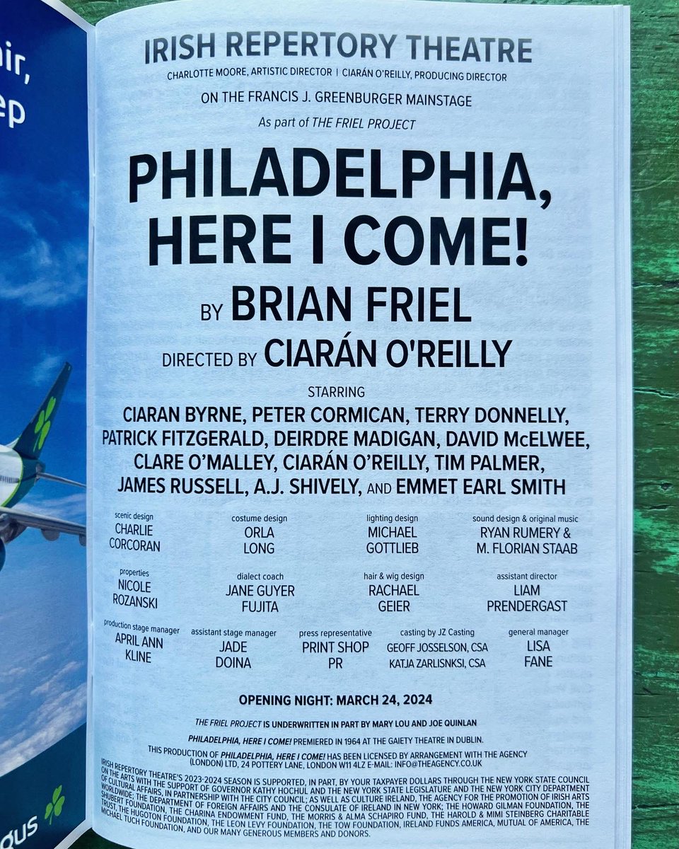 realciaranbyrne's tweet photo. Big Philly Dreams Coming True @IrishRep The absolute loveliest group of humans to make art with. “Philadelphia Here I Come,” currently performing thru May 5th. #TheFrielProject #IrishRep #BrianFriel #PhiladelphiaHereICome 🇮🇪🇺🇸 https://t.co/hym6twnslc