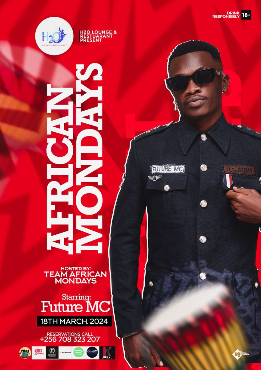 The African Mondays your best week starter <a href="/H2oLounge_/">H2O Lounge Bar and Restaurant</a> hosted by <a href="/Djfikie1/">DJ Fikie</a> positive vibes from <a href="/deejaywizzy256/">Deejay Wizzy 256</a> II <a href="/DJMAGICTOUCHUG1/">DJ MAGICTOUCHUG 🎛</a> II @djsatsp II <a href="/FutureMcee/">life_of_future_Mc🎤🇺🇬</a> ……… #1stApril #ThePetrieSpecials <a href="/PetrieMc2/">Petrie Mc</a> 🍂