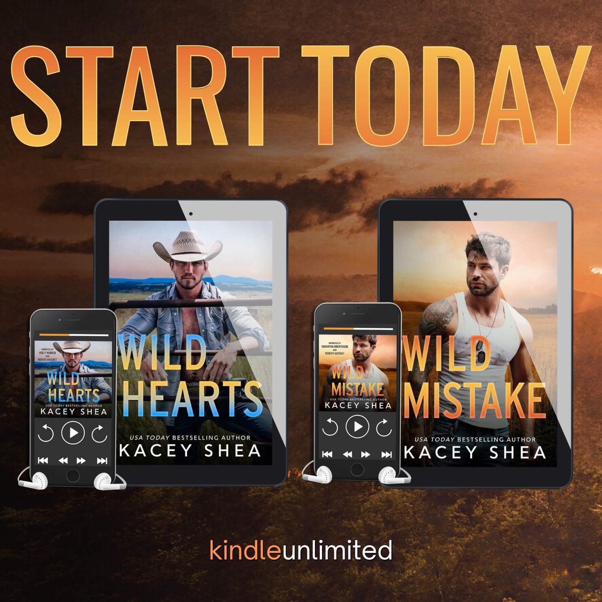 ✨Available Now: WILD HEARTS & WILD MISTAKE by @kaceysheabooks ! Grab them in KU! Also available in Audio! #OneClickHere  kaceysheabooks.com/small-town-rom…  @theauthoragency