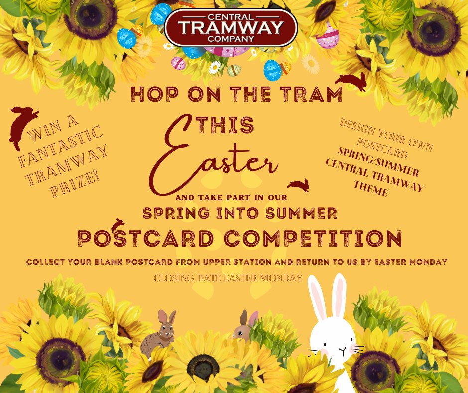 The Spring into Summer Postcard Competition is open to all. Whether it capture the glorious landscape surrounding the Tramway, or a Kittiwake taking a ride on the funicular.... whatever you can think of, we cant wait to see it! Calling All Creatives!!! centraltramway.co.uk/competition