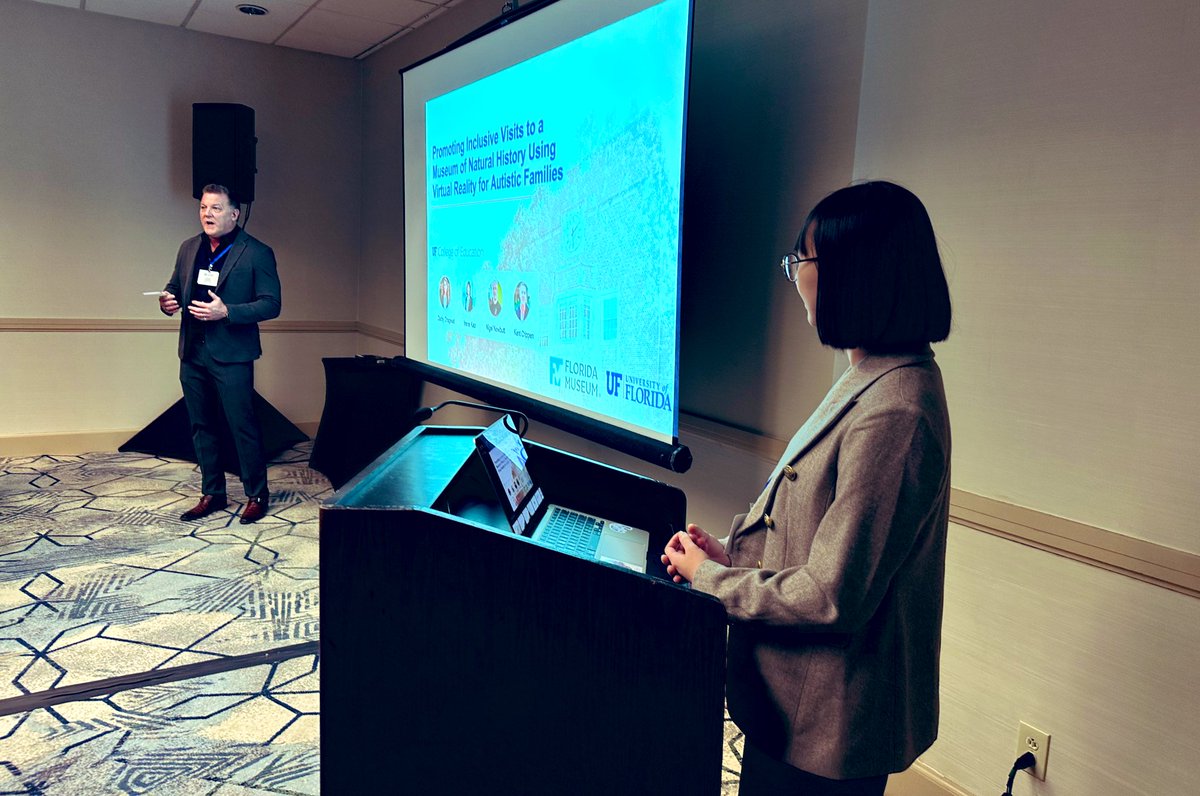 Collaborative project being presented by @CrippenResearch and @EltlHub at #NARST24 #NARST2024 with awesome @UF_COE doc student, Irene, leading the way! Some key findings: #VR can help prepare #autistic visitors, reduce anxiety, & stimulate learning @UF @FloridaMuseum #UFEdTech