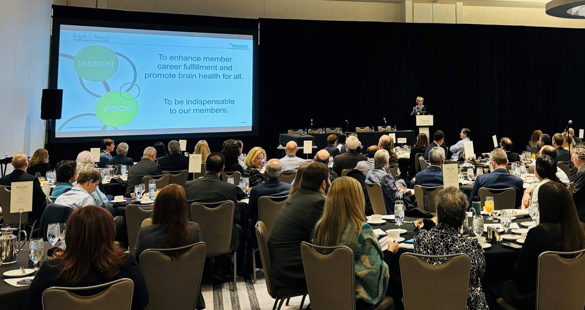 AANmember's tweet photo. .@CarlayneJackson welcomed neurology department chairs and business administrators to the 2024 Ralph L. Sacco Neurology Chair Summit this morning. @aanmember is proud to host this event that brings leaders together to discuss issues facing academic #neurology departments. https://t.co/oLUgpVkQzd