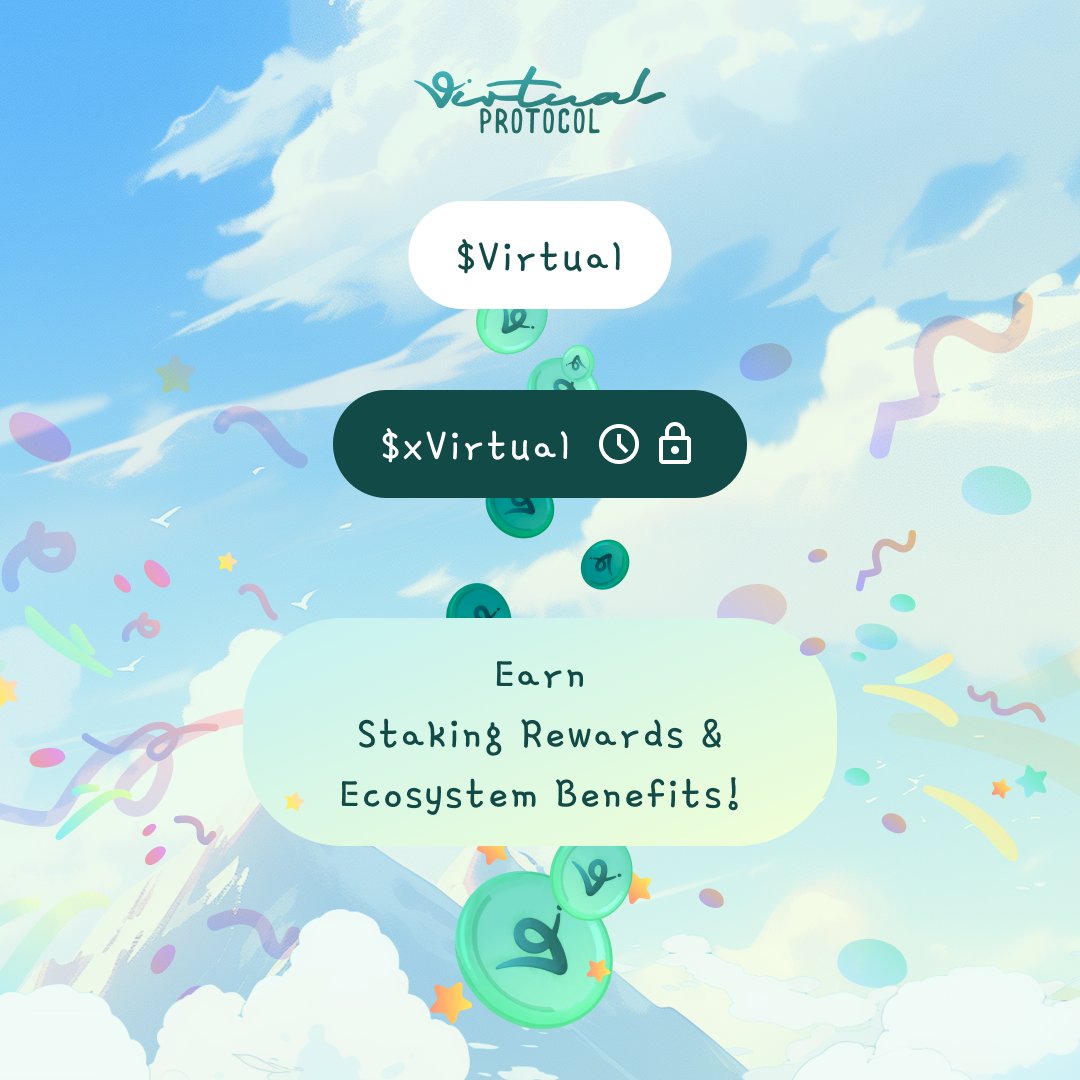 With the imminent mainnet launch of our smart contract—enabling users to  contribute, validate, and co-own AI on the blockchain, powered by $VIRTUAL  staking rewards—we are introducing the conversion of $VIRTUAL to xVirtual.