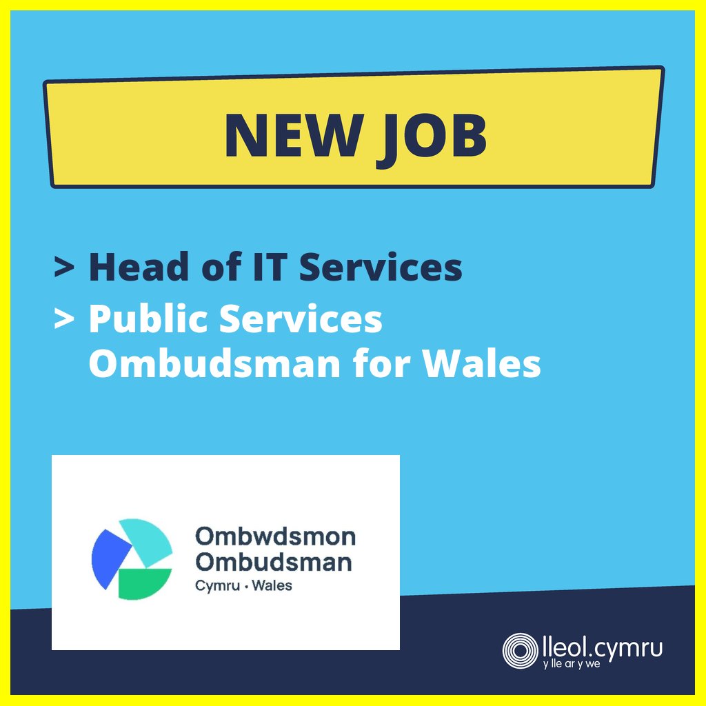 **NEW JOB ADVERT** >> Head of IT Services >> Public Services Ombudsman for Wales More info here >> bit.ly/49WIZ1y @OmbudsmanWales