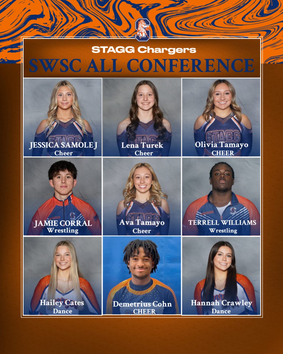 StaggAthletics's tweet photo. We are so proud of our SWSC All Conference athletes!! #ChargerPride #swsc #AllConference https://t.co/srtmFAR5zu