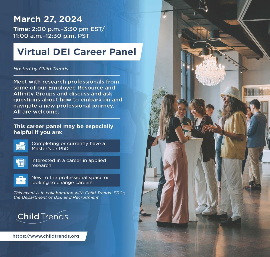 Christina Padilla (@cmpadilla12) on Twitter photo Interested in a career in applied research? <a href="/ChildTrends/">Child Trends</a> is having a career panel on 3/27 at 2pm ET! Register here: events.teams.microsoft.com/event/312774b1… Interested in a career in applied research? <a href="/ChildTrends/">Child Trends</a> is having a career panel on 3/27 at 2pm ET! Register here: events.teams.microsoft.com/event/312774b1…