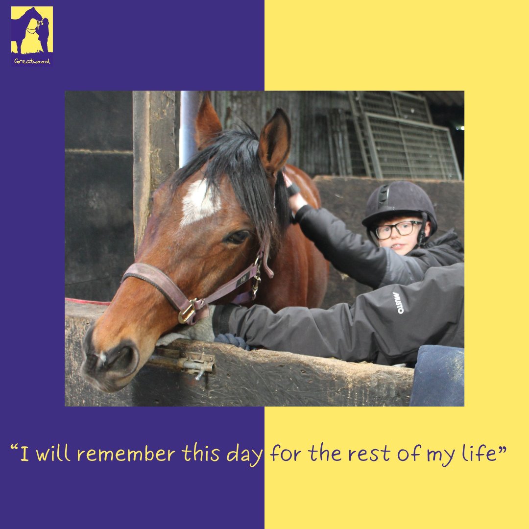 H is a new learner at Greatwood who is already feeling the benefits of being around the horses. After grooming The Cashel Man, he told us 'I will remember this day for the rest of my life.' #MotivationalMonday greatwoodcharity.org