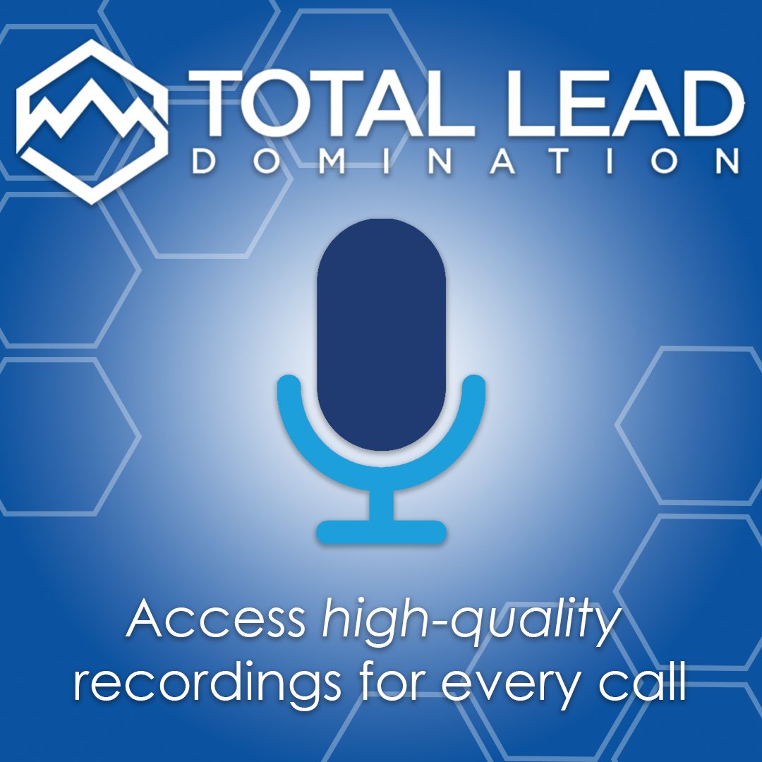 Whether you need recordings for quality assurance or verification, TLD makes it easy. All recordings are attached to the lead and backed up in multiple locations.  #crmservices #salescrm