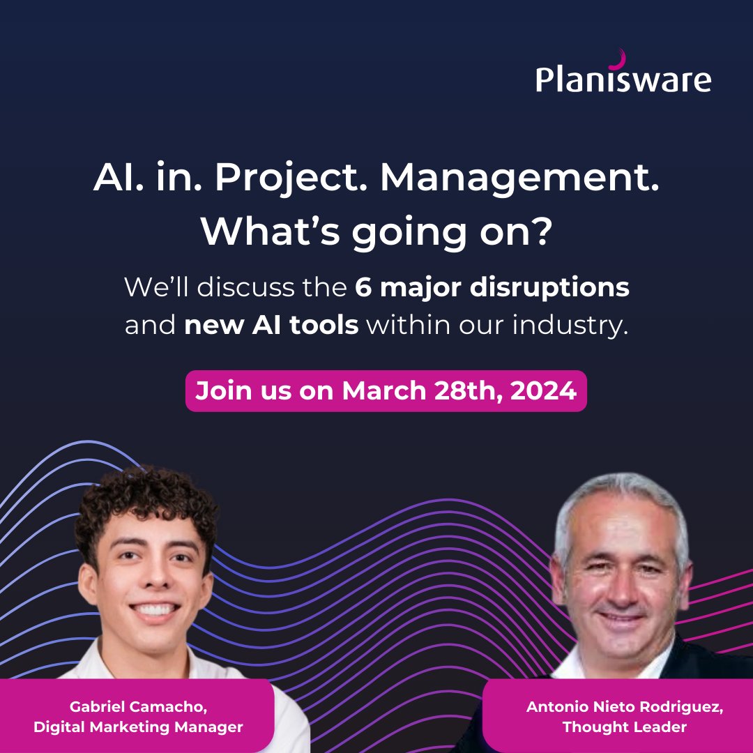 What is going on with AI in project management?!

There are only 10 days left until HBR author Antonio Nieto-Rodriguez will discuss disruptions and AI tools.

Haven't registered yet? Sign up here: bit.ly/43oKJhA

#AI #projectmanagement #PMO #AItools