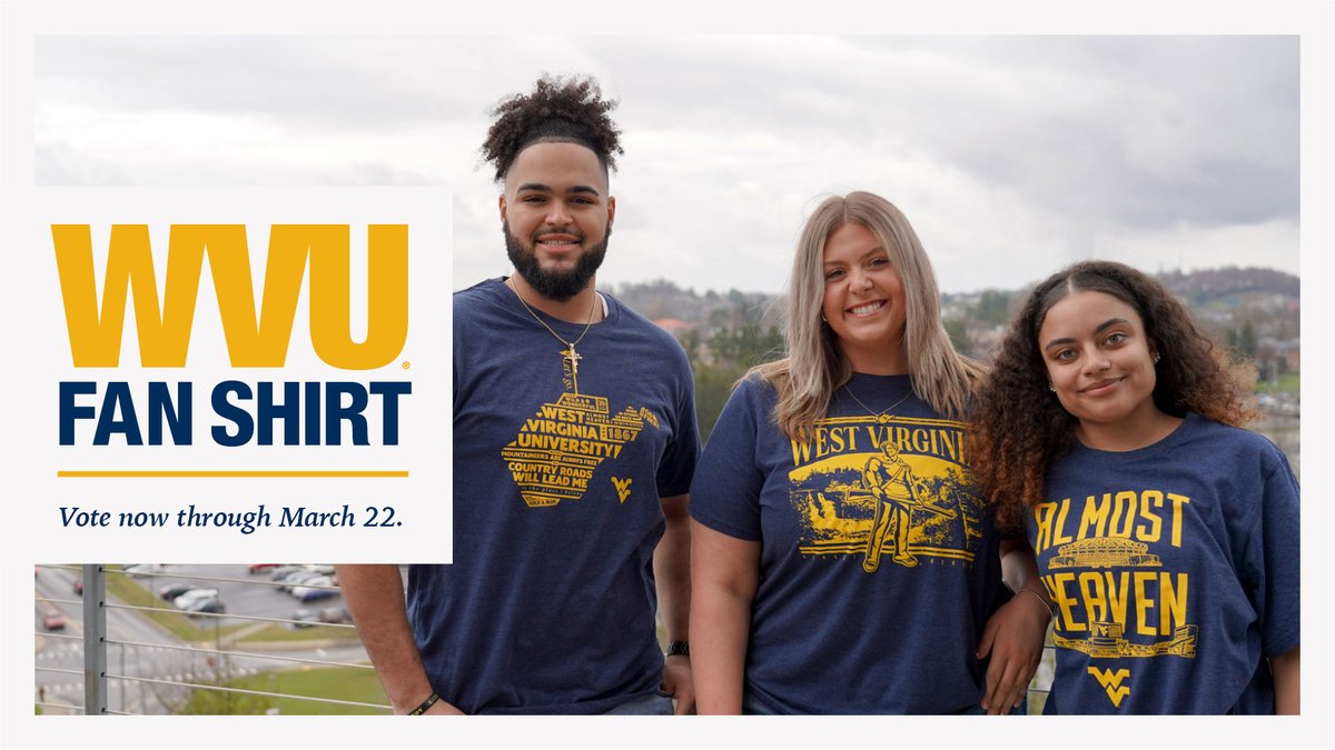 It's now time to pick the 2024 Official WVU Fan Shirt. 💛💙

Vote for your favorite design once per day through March 22. 👕🗳 fanshirt.wvu.edu