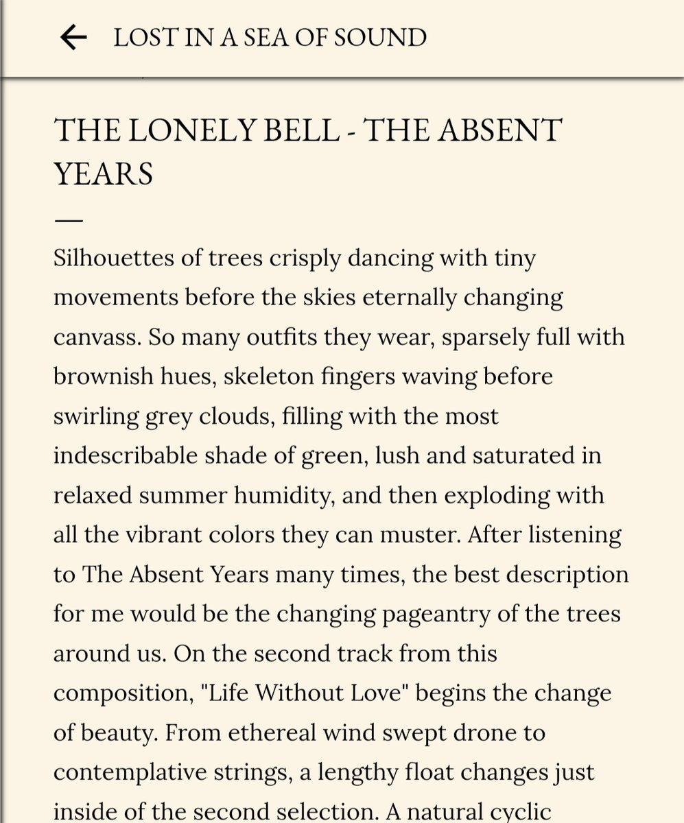 'The Absent Years' got reviewed by Lost In A Sea of Sound. Thanks so much Ken (@robotrattle) lostseasound.blogspot.com/2024/03/the-lo…