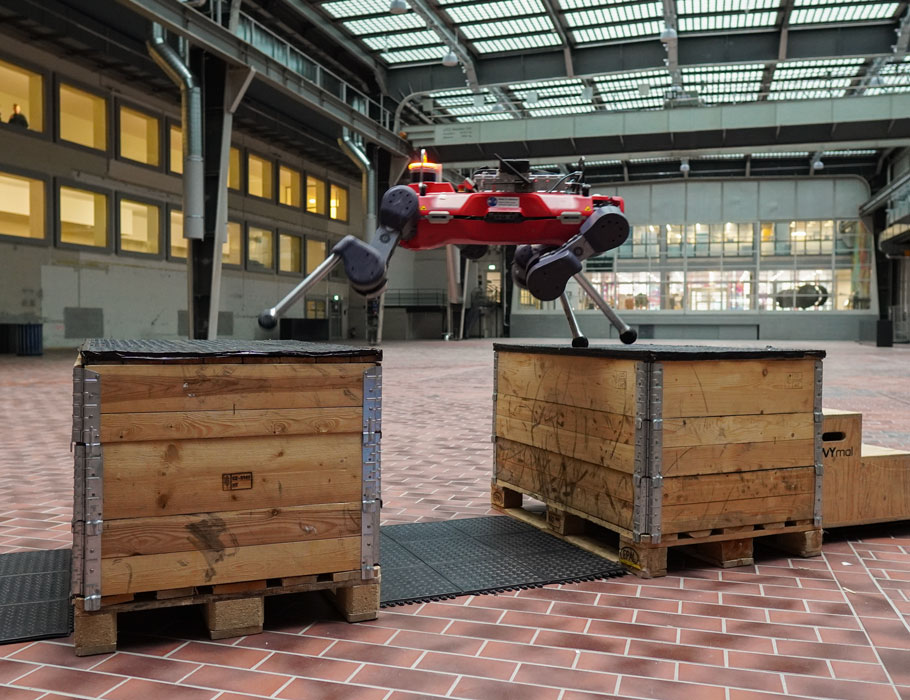 Science Magazine (@sciencemagazine) on Twitter photo A new framework for a dog-like robot called ANYmal improves the bot’s agility, helping it tackle a rudimentary parkour course at a speed of up to 2 meters per second.
Learn more in <a href="/SciRobotics/">Science Robotics</a>: scim.ag/6gd A new framework for a dog-like robot called ANYmal improves the bot’s agility, helping it tackle a rudimentary parkour course at a speed of up to 2 meters per second.
Learn more in <a href="/SciRobotics/">Science Robotics</a>: scim.ag/6gd