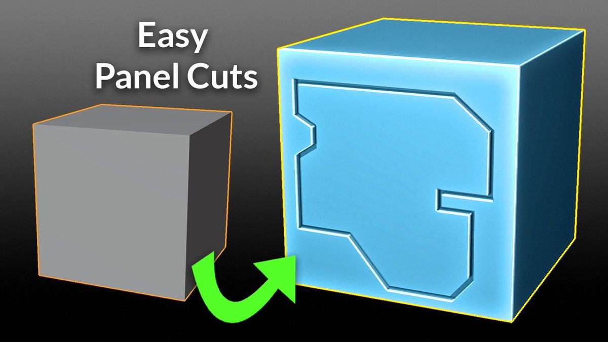 #Blender Tip:Easy Panel Cuts - #blendertip #blendersecrets  bit.ly/3IXqTRj