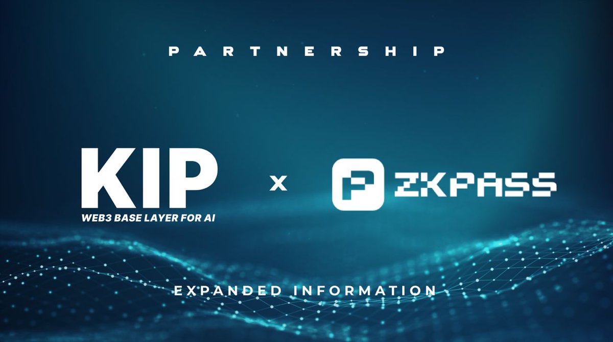 $KIP Protocol solves the monetization problem in decentralized AI.

Yet, without privacy, our framework would remain incomplete.

Our partnership with <a href="/zkPass/">zkPass</a> addresses this gap and ensures AI creators' work is safeguarded.

Here's how 🧵👇