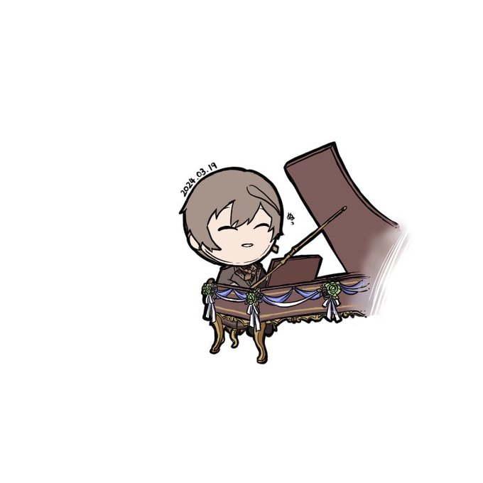 「brown hair piano」 illustration images(Latest)