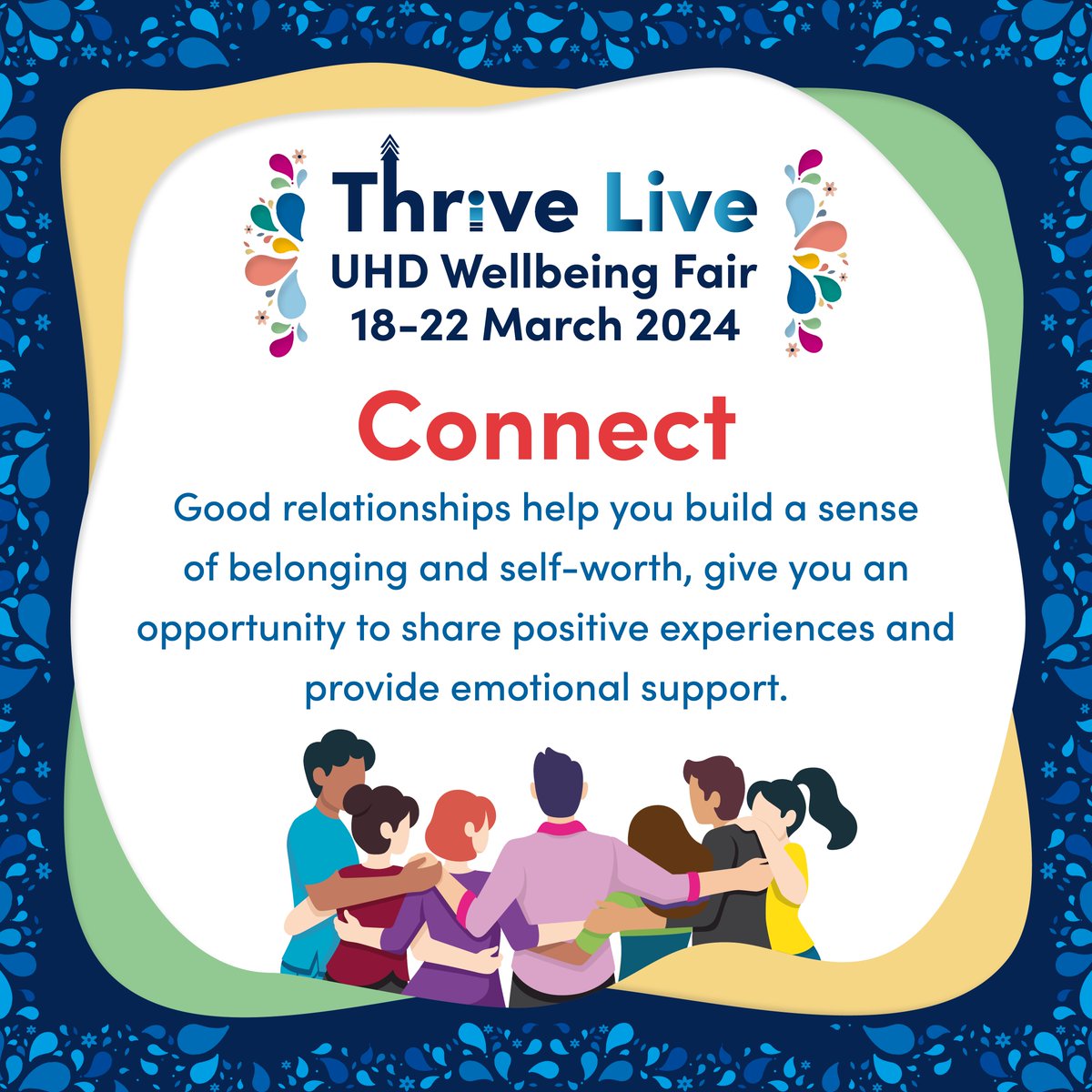 Good relationships help you build a sense of belonging and self-worth. This virtual #ThriveLive session is designed to empower #TeamUHD to maintain emotional wellbeing when facing challenging conversations. 

Wednesday 20 March, 1-2pm. Book your place 👉🏽 ow.ly/1KiQ50QVGpC