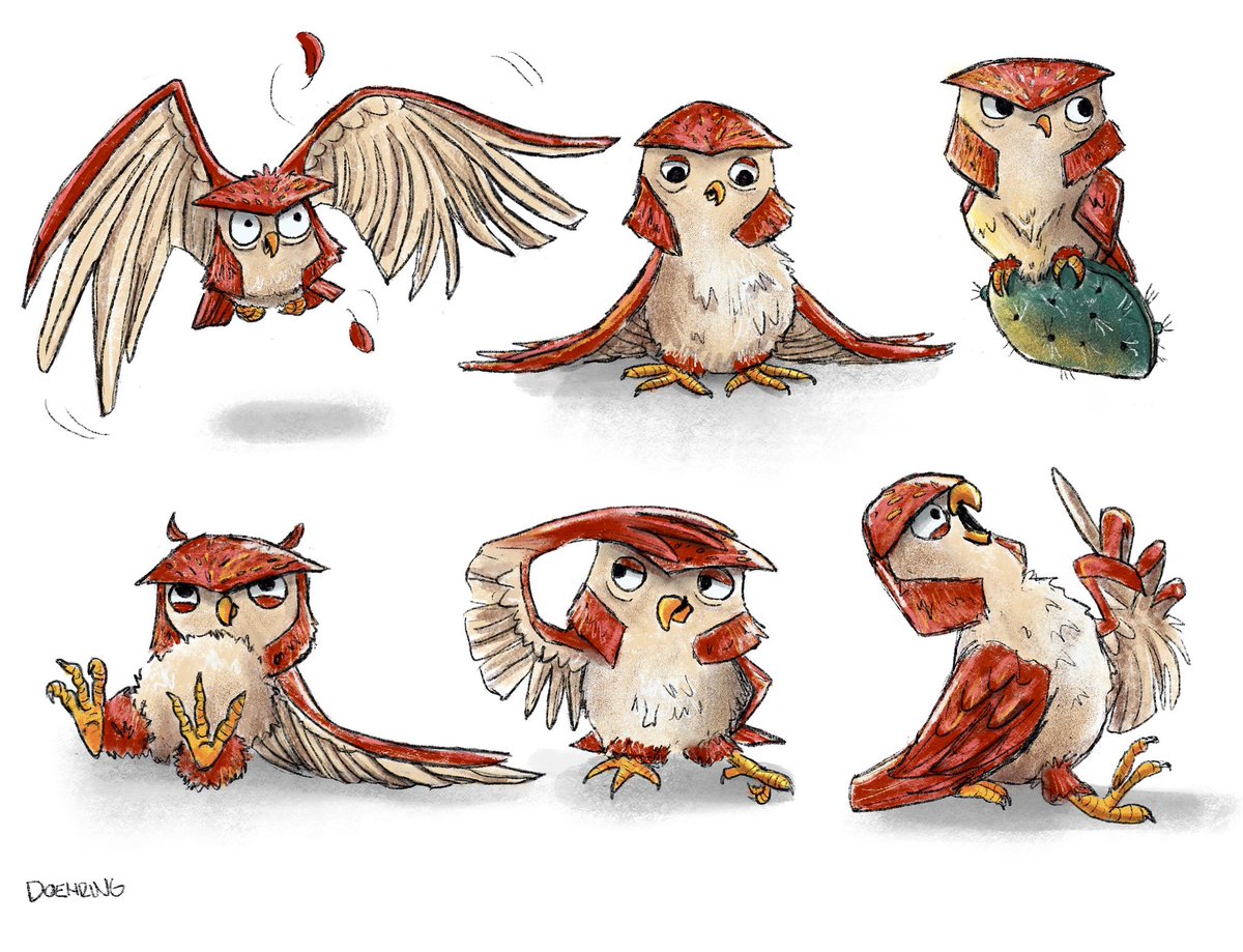 Owl character study. #kidlitart #owl #picturebooks #characterdesign #illustration #bird #emotions