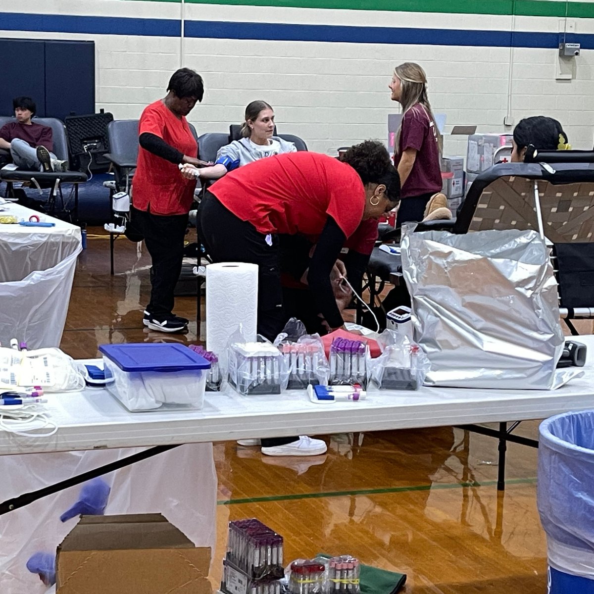 Mrs. Raynor and our World Health Organization club members did an amazing job collaborating with the Red Cross for a successful blood drive event. Thank you for creating a way for WHS to give back to our community!  #portraitofagraduate  @UCPSNC  @AGHoulihan