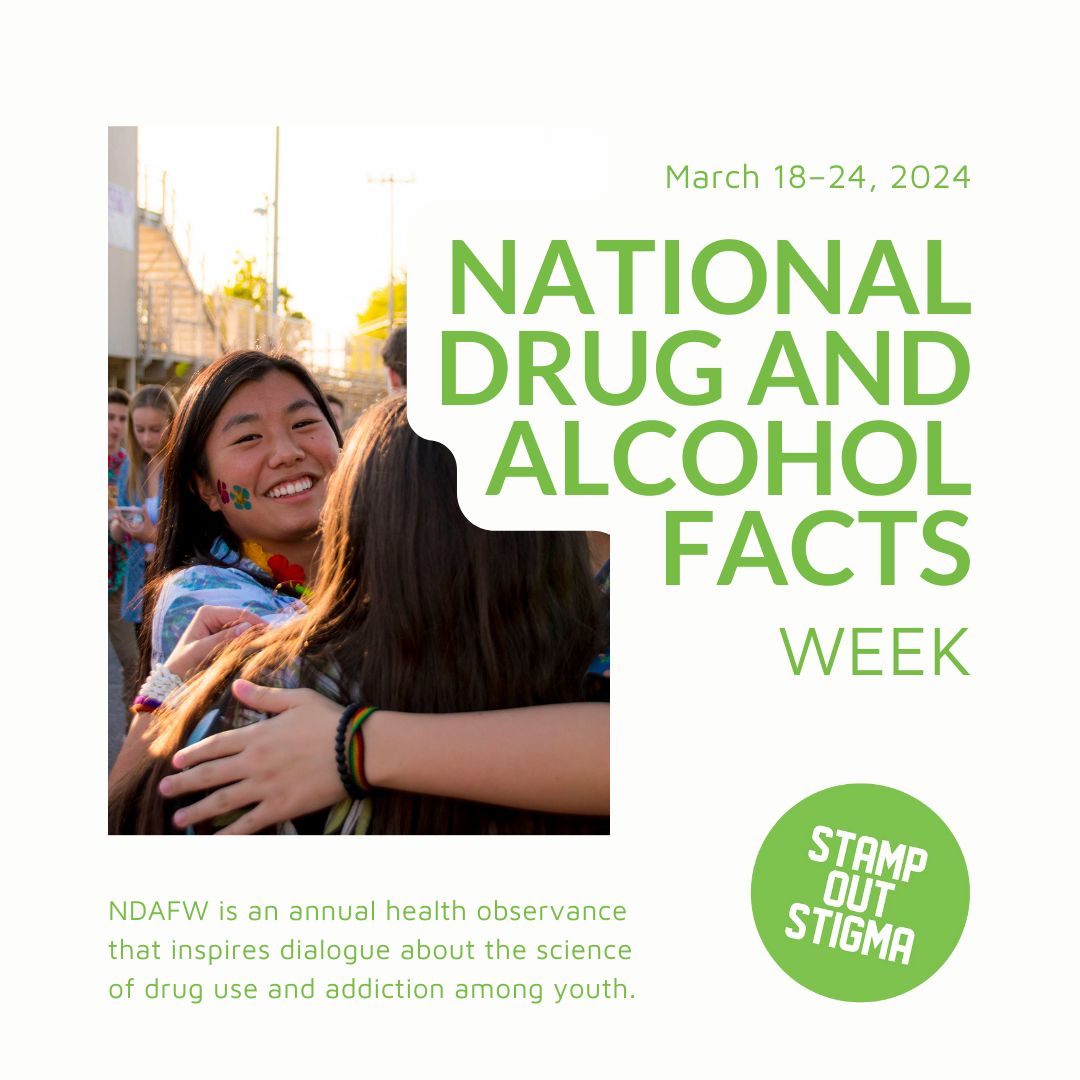 It’s National Drug and Alcohol Facts Week®! Join us in empowering young people to learn the science of substance use: buff.ly/4cmnMji. #NDAFW @NIDAnews