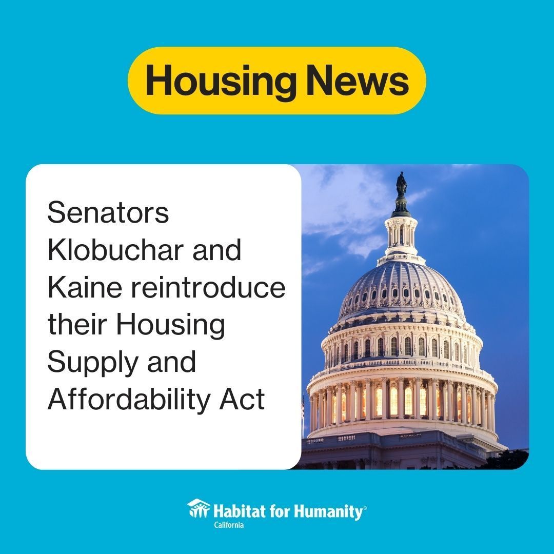 U.S. Sens. Klobuchar + Kaine reintroduced the Housing Supply + Affordability Act. It would help local gov'ts increase housing supply - one of the best ways to solve the housing crisis - it's Econ 101. buff.ly/49Qzj8a
#HousingLegislation
#HousingSupply
#HousingProduction