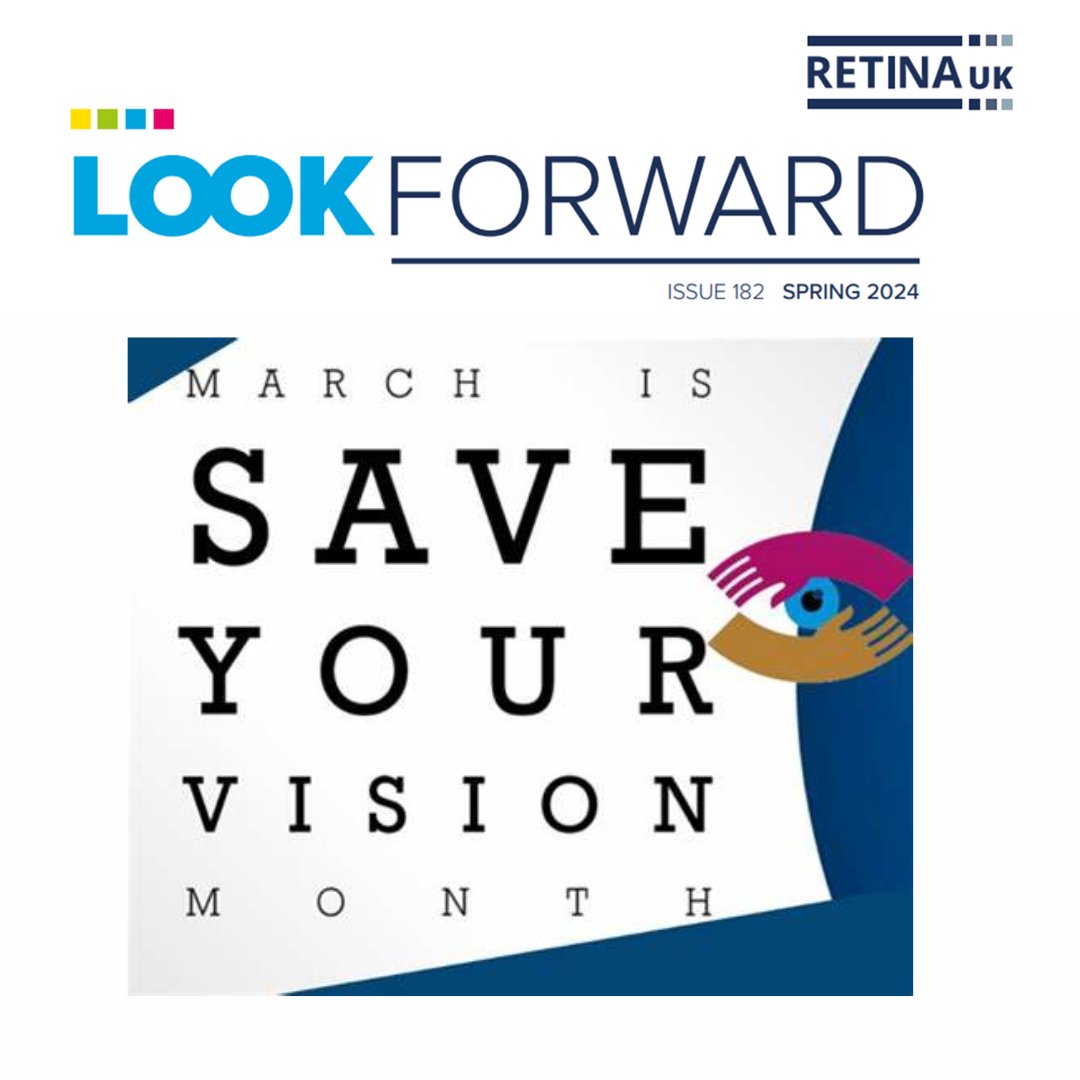RetinaUK's tweet image. March is Save Your Vision Month! Explore the latest issue of Look Forward for an insightful interview into cataract surgery and its impact on vision health. Stay proactive about eye health this month! #SaveYourVision #RetinaUK
(#Accessibility photo of SaveYourVision logo)