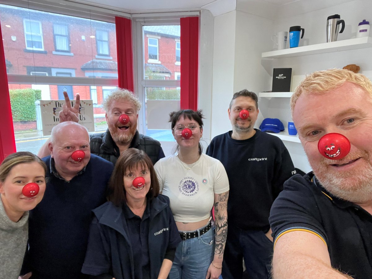 Last Friday, the Craftprint Limited team proudly donned our red noses to show support for @ComicRelief's Red Nose Day. A fantastic effort from everyone involved! 😊👏👏

#RedNoseDay #TeamSpirit #ComicRelief