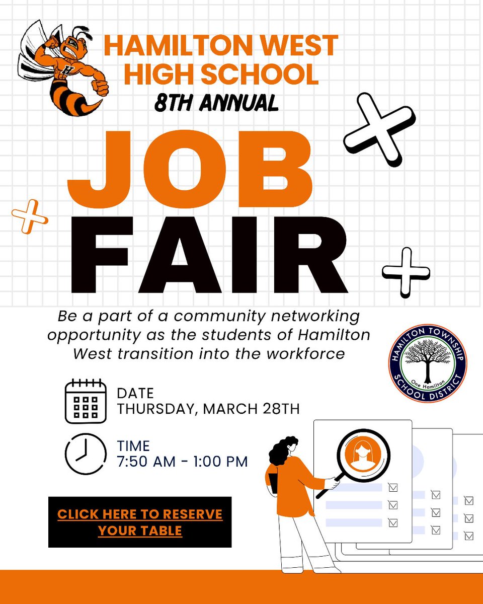 The 8th Annual ＊STUDENT＊ HHW Job Fair will be held on Thursday, March 28th. If your company is interested in being represented at the fair, please use the Google Form to sign up. ＊This job fair is for current HHW students seeking employment only. trst.in/fHKOTv