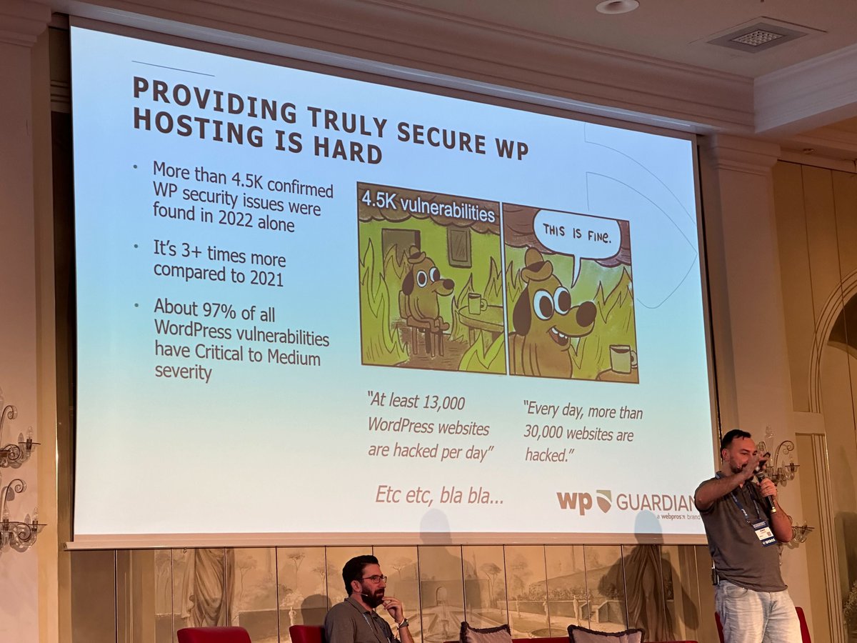 codeablehq's tweet image. Some snaps from the #WebPros session about security in the #WordPress universe 👀 @Plesk @cPanel #CloudFest