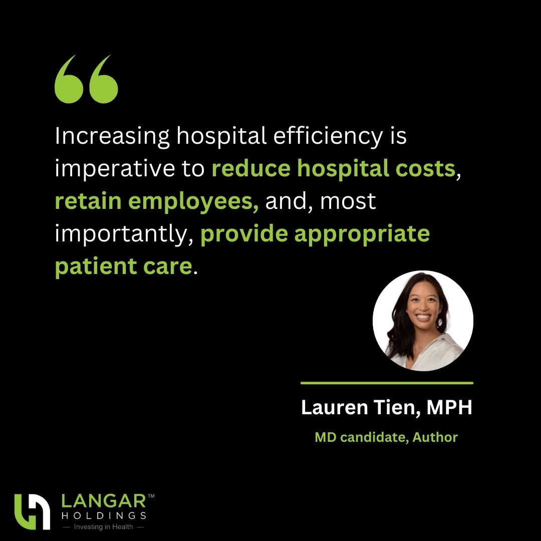 Hospital operations are the backbone of hospitals. What's key is reducing costs while maintaining or improving the quality of care. #hospitaloperations #healthtech #healthcare #innovation #investing