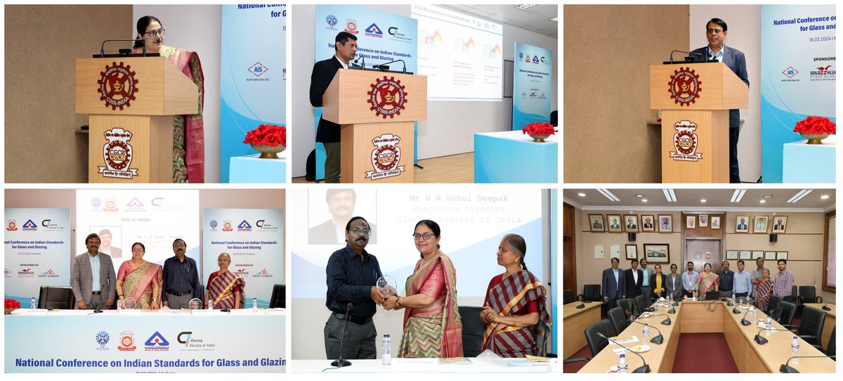 CSIR-CGCRI in association with BIS & GSI organized “National conference on Indian Standards for Glass and Glazing” on March 18, 2024. A BIS technical committee meeting also took place at CSIR-CGCRI today under the chairmanship of Dr. S. K. Mishra, Director CSIR-CGCRI. @CSIR_IND