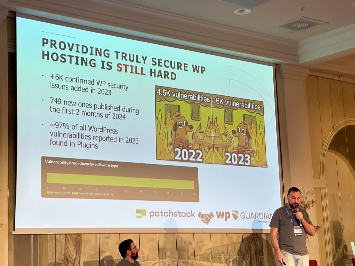 codeablehq's tweet image. Some snaps from the #WebPros session about security in the #WordPress universe 👀 @Plesk @cPanel #CloudFest