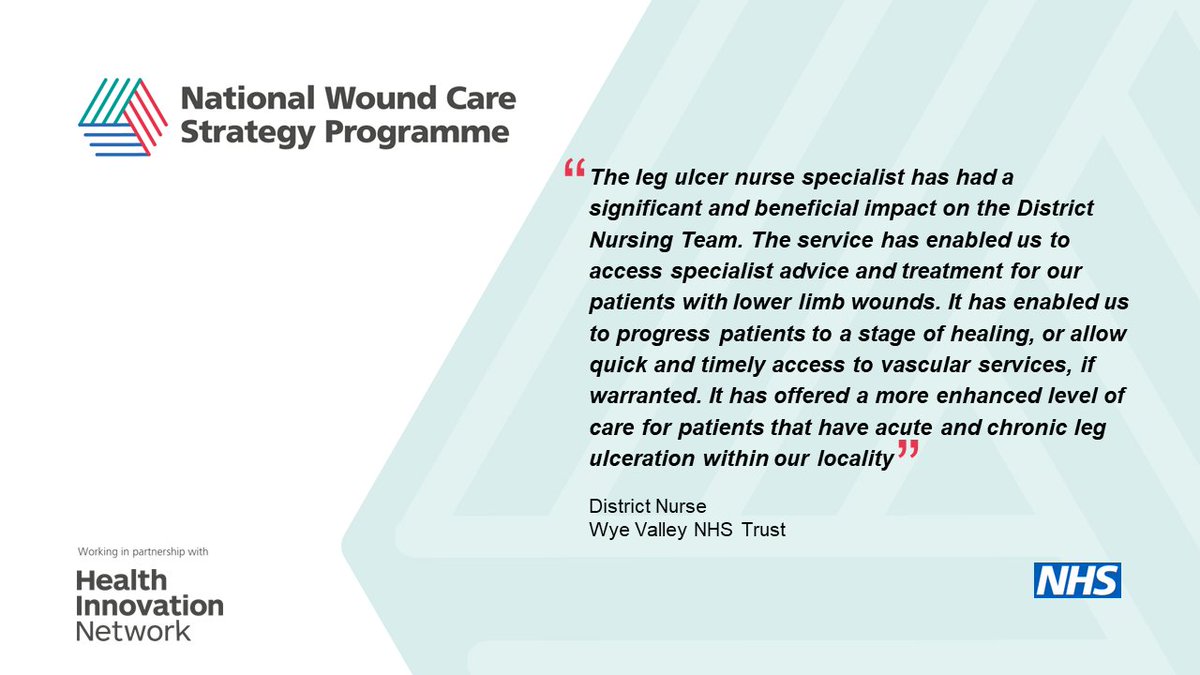 The leg ulcer service provided by the Leg Ulcer Nurse Specialists at Wye Valley NHS Trust has been growing to serve the population, with new referrals for first assessments steadily increasing: nationalwoundcarestrategy.net/case-studies/ @WyeValleyNHS