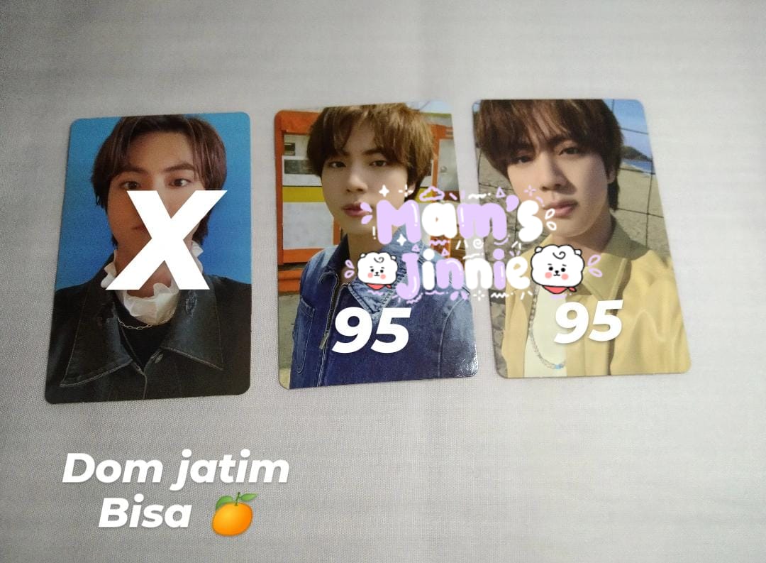 _closertokoo's tweet image. [help rt]

Wts wts!
Jin biased ini ada MPC swz, Pc butter, pob butter Seokjin hyung. Untuk condi dll bisa DM ke @rallyyfancy 💜

#jualpcbts #pcbts