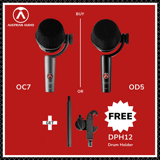 Buy an @Austrian_Audio OC7 or OD5 instrument microphone between March 15th and April 30th 2024 and receive a FREE DPH12 microphone holder for Drums & Percussion. Find out more 👉 loom.ly/b1Dto-c