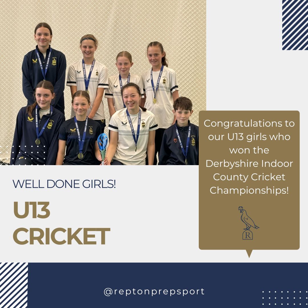 Huge congratulations to our U13 girls, what super stars!

#schoolsport #sport #girlscricket #schoolcricket #reptonprep #repton #derbyshire #independentschool #boardingschool #privateschool #prepschool