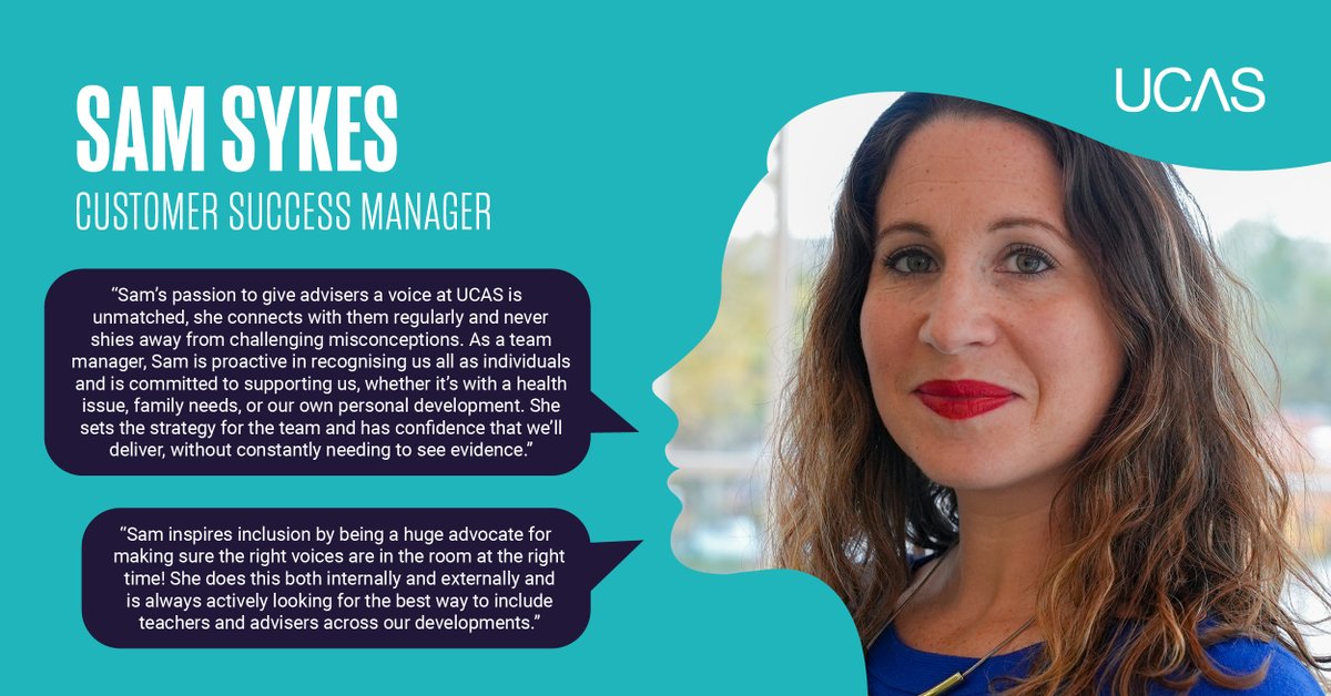 In honour of Women’s History Month we’re celebrating some of the inspirational women we have working at UCAS.🎉 Next up is Sam Sykes, Customer Success Manager; she is an expert in the customer journey and regularly hosts many of our broadcast streams. #iwd2024 #celebratingwomen