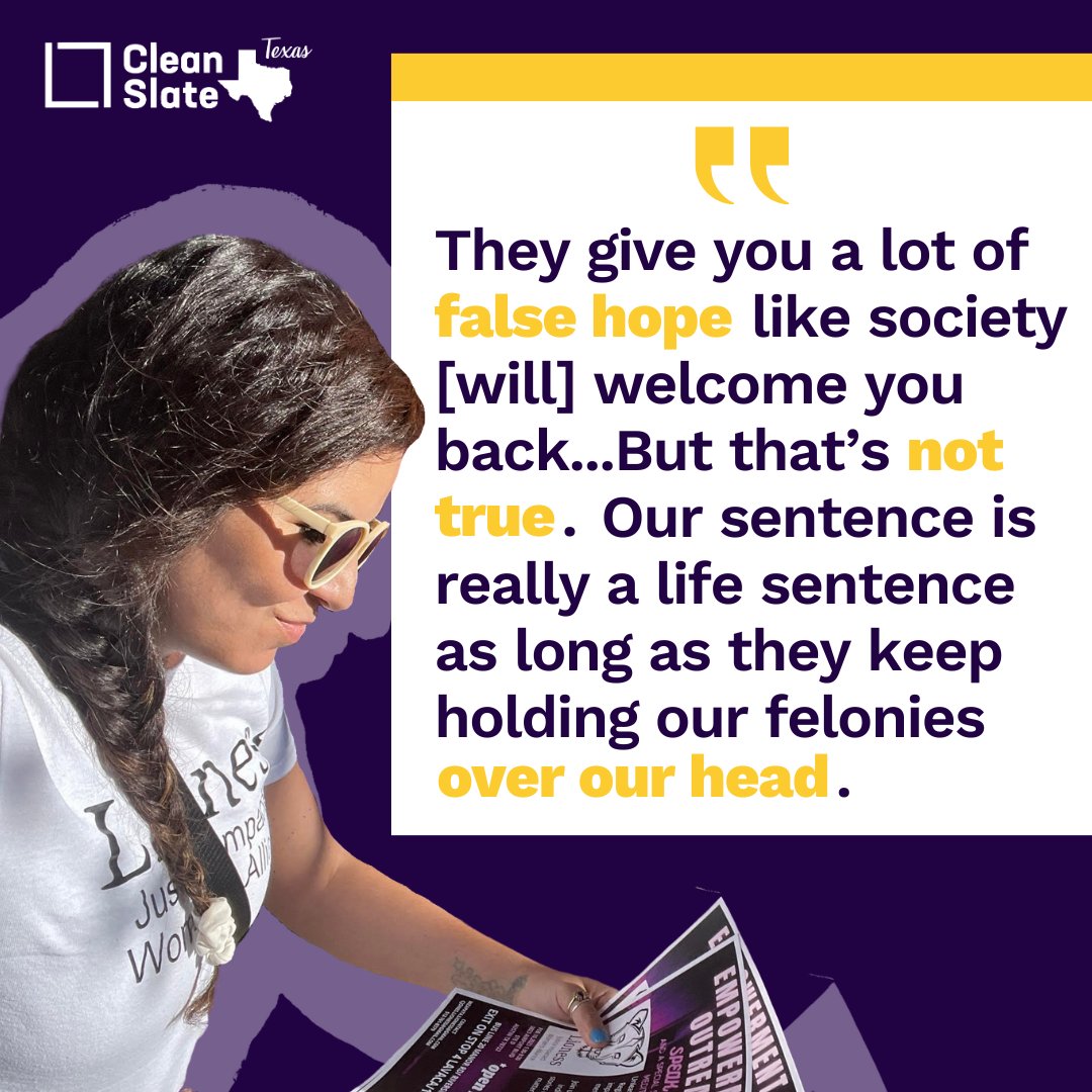 After her release, Mandi Zapata struggled to find a job to support her family. “I understand that I deserve consequences..but I don’t understand how they expect me to take care of my kids..or responsibilities.” A #record reduces the likelihood of securing work by 50%.