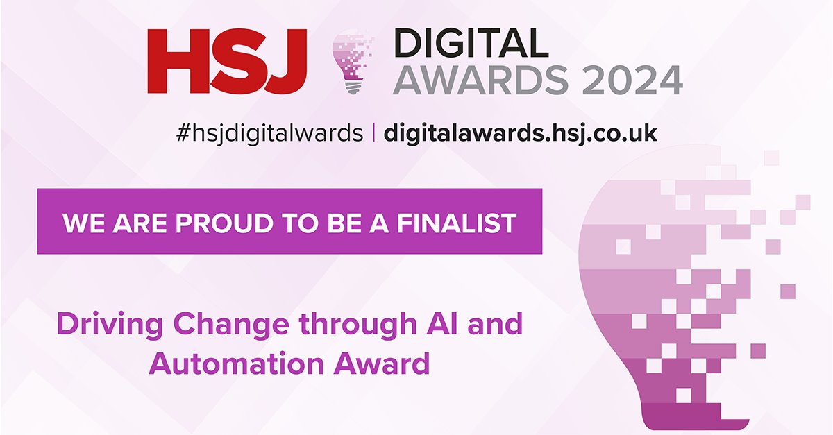 We're so excited to announce that our AI solution for @ShropCommHealth NHS Trust has been shortlisted for the 'Driving Change through AI and Automation Award' category in the @HSJ_Awards 2024! 🌟#hsjdigitalawards 👉 More here: ebo.ai/artificial-int…