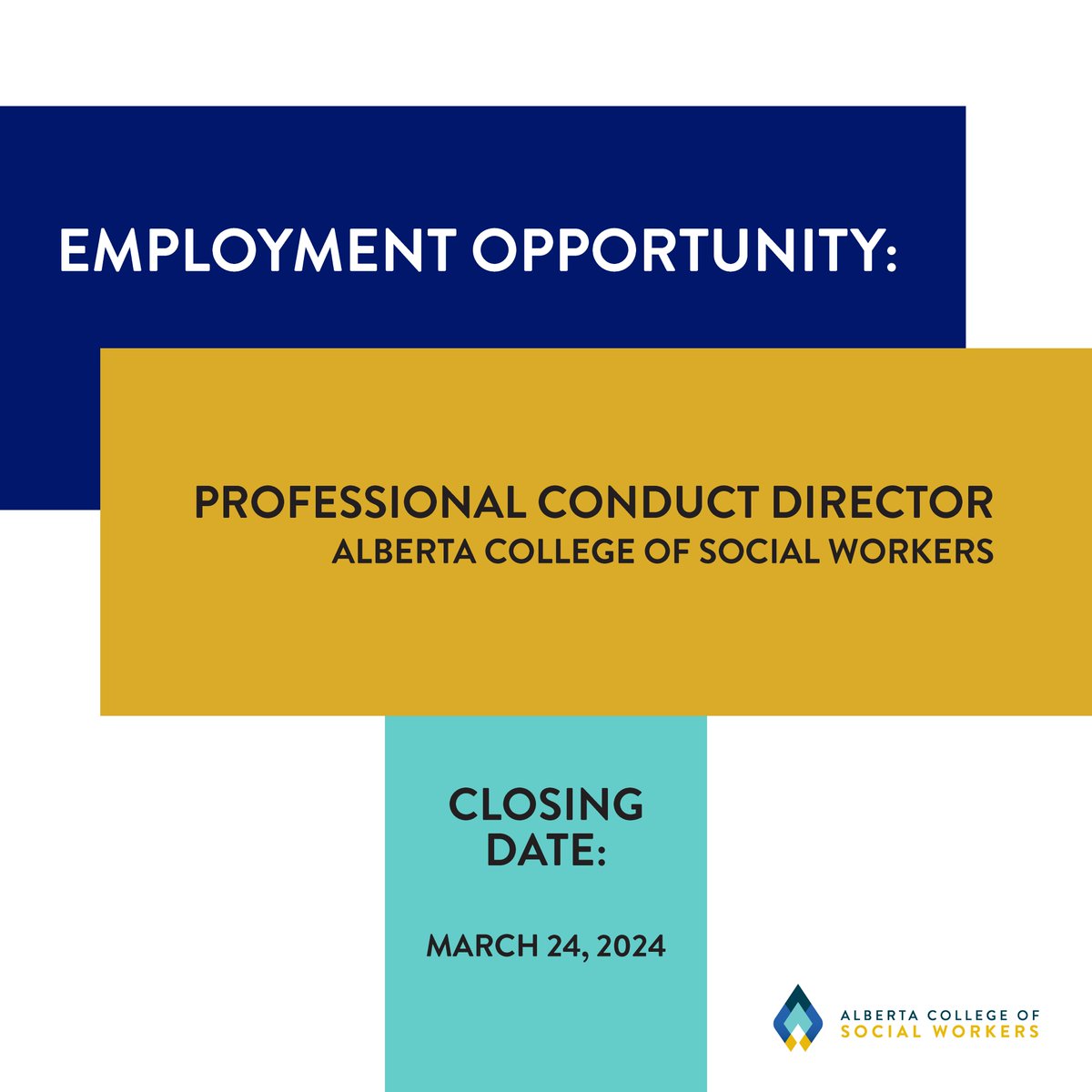 Join Our Team! The Director, Professional Conduct is part of ACSW's leadership team and is responsible for leading the strategic direction of the professional conduct department. Full description: acsw.ab.ca/company/roster…