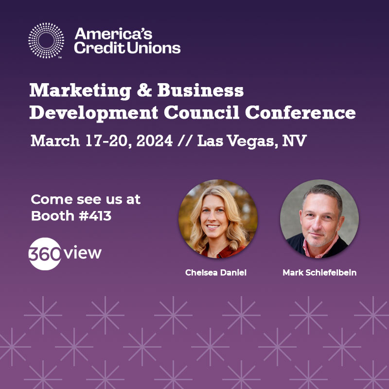360ViewTweets's tweet image. We are in Vegas! Chelsea Daniel and Mark Schiefelbein are attending #AmericasCreditUnion #MBDCouncil Conference this week. Stop by and learn about the new features of our #360ViewCRM developed for #creditunions.