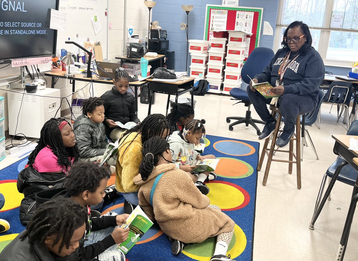 APSHeritage's tweet photo. 3rd grd students @APSHeritage reading the book, Attack of the Stuff by Jim Benton, as they prepare to vote for the Milner Award in May 2024. A huge thank you to Page Turners Make Great Learners! πβ€οΈ@PTMGL #READ2VOTE @TharveyHeritage @AP_Ayers @APSMediaServ @apsupdate https://t.co/ePhWOEL07O