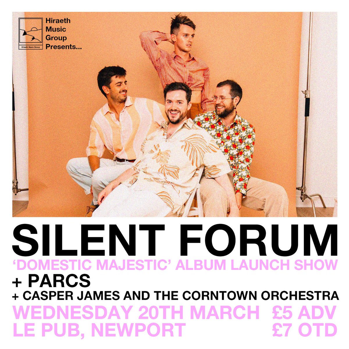 This Wednesday at @Lepub @Silent_Forum launch their album 'Domestic Majestic' with guests @parcsmusic & @succmyllent (& The Corntown Orchestra) Tickets from the bio ❤️🔥🎟 xxx
