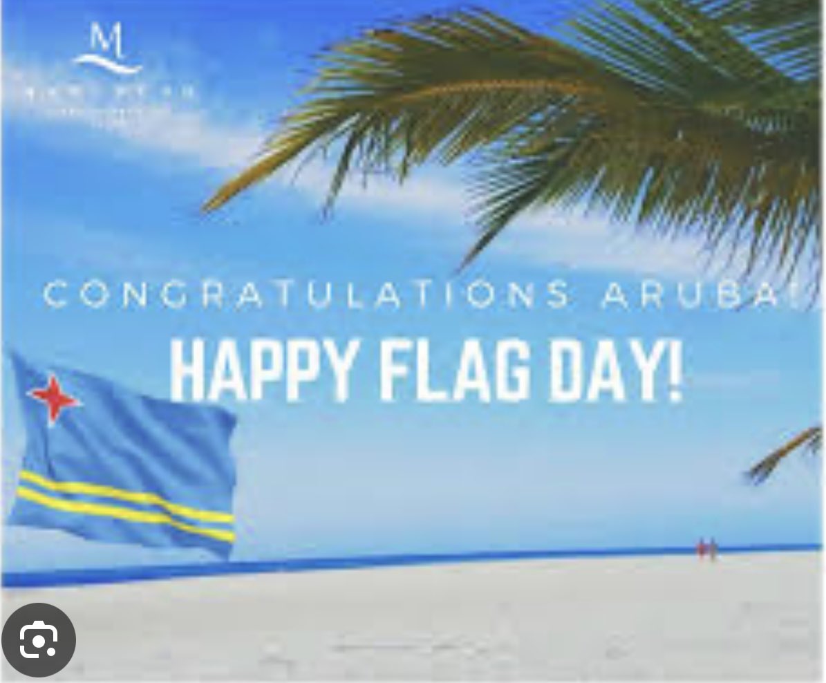 Celebrating Aruba flag and anthem day. #onehappyisland