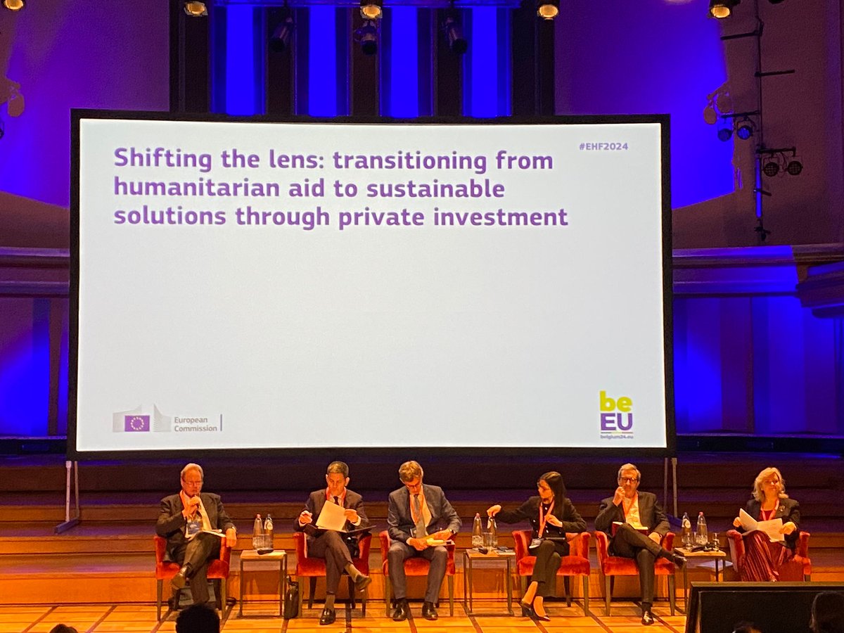 Great insights from great panelists at the #EHF2024! Facilitated by Ambassador @MKoehlerEU, the session delved into scaling up private finance initiatives and engaging financial sector for lasting impact, aligning with the Grand Bargain’s focus on innovative financing.