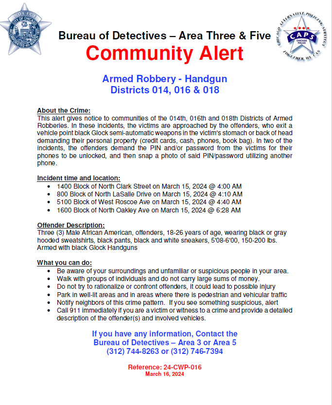 Chicago Police Area 5 Detective Division tweet media