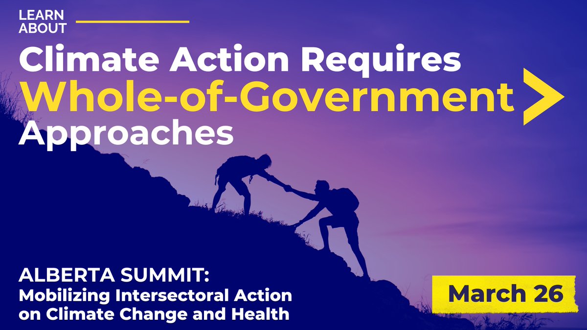 Sherilee_H's tweet photo. 🌟Top reasons to attend @GovCanHealth & @UAlbertaSPH #Alberta #ClimateHealthSummit🌟
Today’s reason: A whole-of-government approach for #ClimateHealth action
👉Speakers across scales of gov will share stories
Registration in🧵below https://t.co/28ttTKOn6K