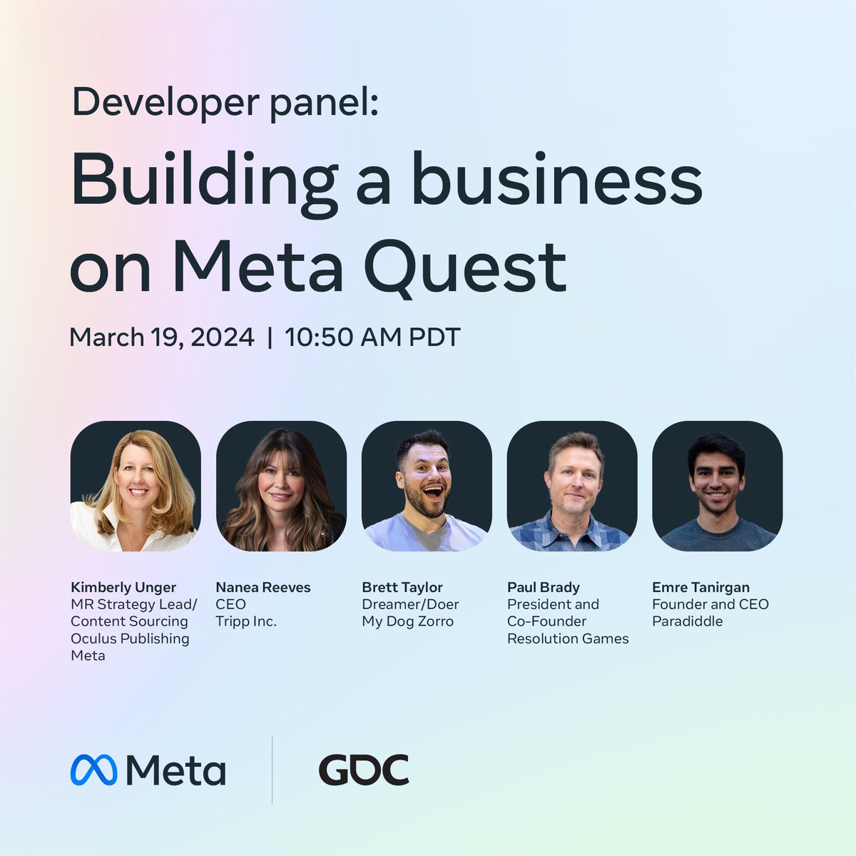 Join me Tuesday morning at GDC March 19 and hear how @TRIPPVR among other amazing XR companies are finding success in VR and MR as part of our business strategies. #MetaGDC